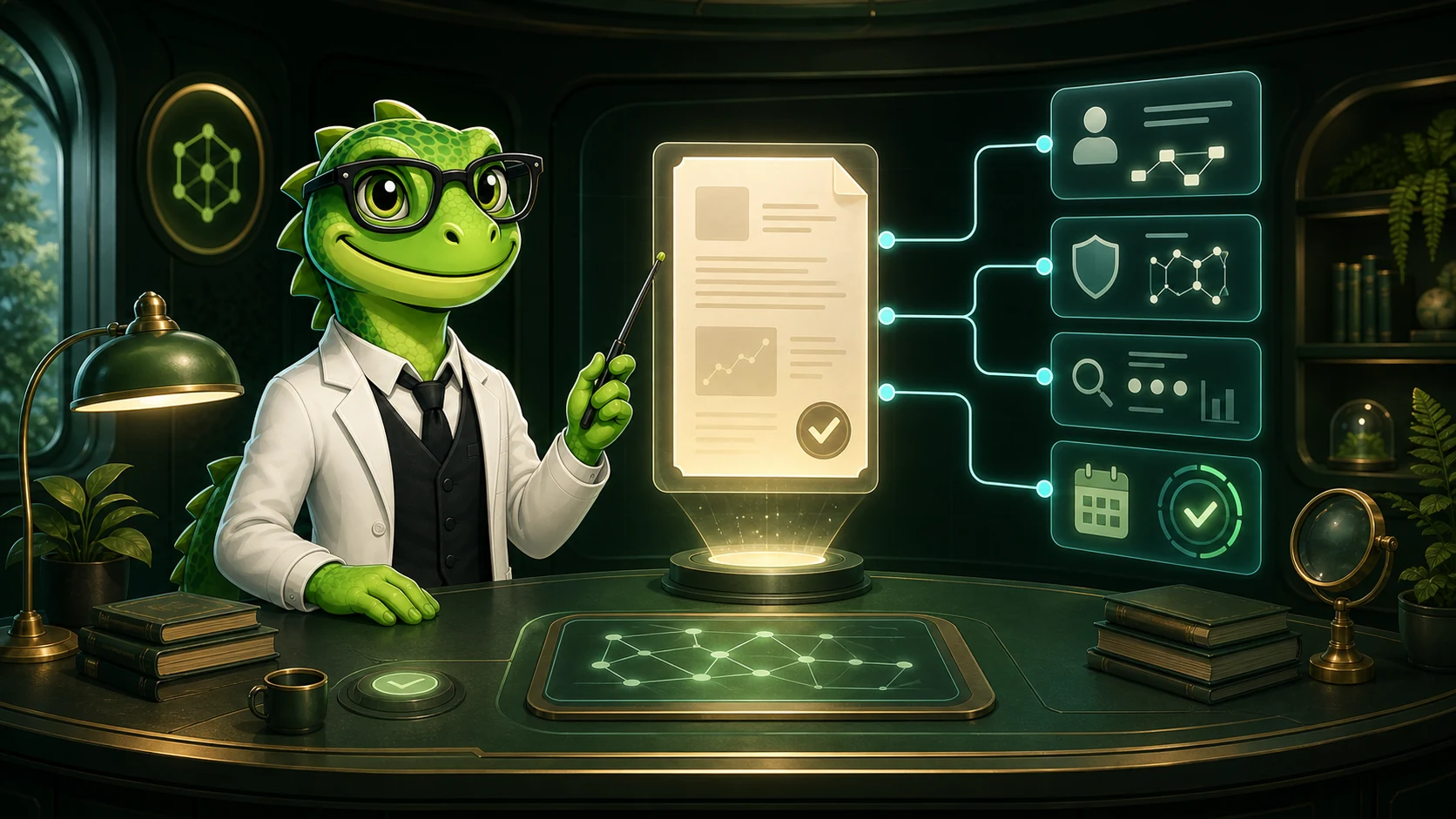 WebLizard Labs lizard instructor validating an original practice scenario against current sources